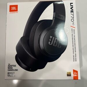 JBL Black Over-Ear Wireless Headphones with Cushioned Comfort